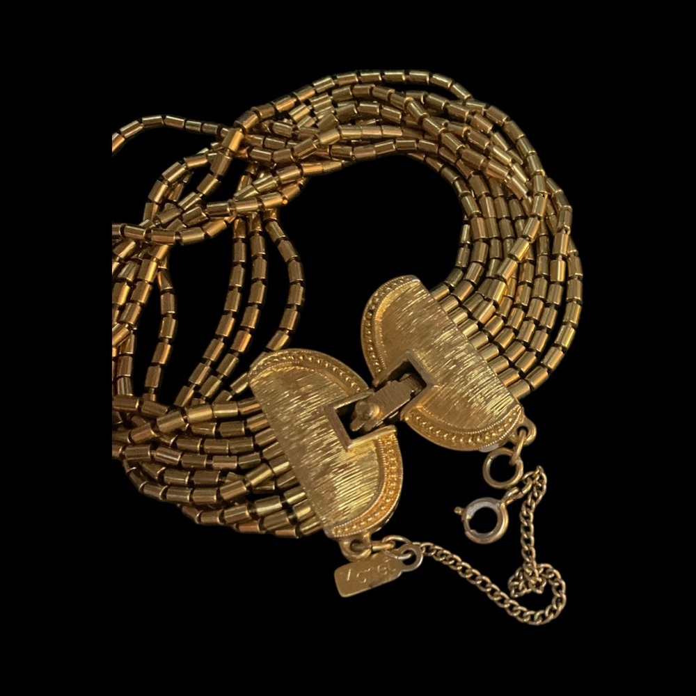 1960’s Monet Multi-Strand Gold Tone Bracelet